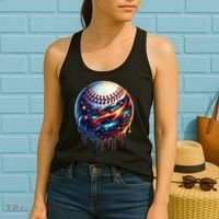 Baseball Planet Drip Baseball Drip Baseball Ice Cream Drip  Women's Tank Top thumb 2