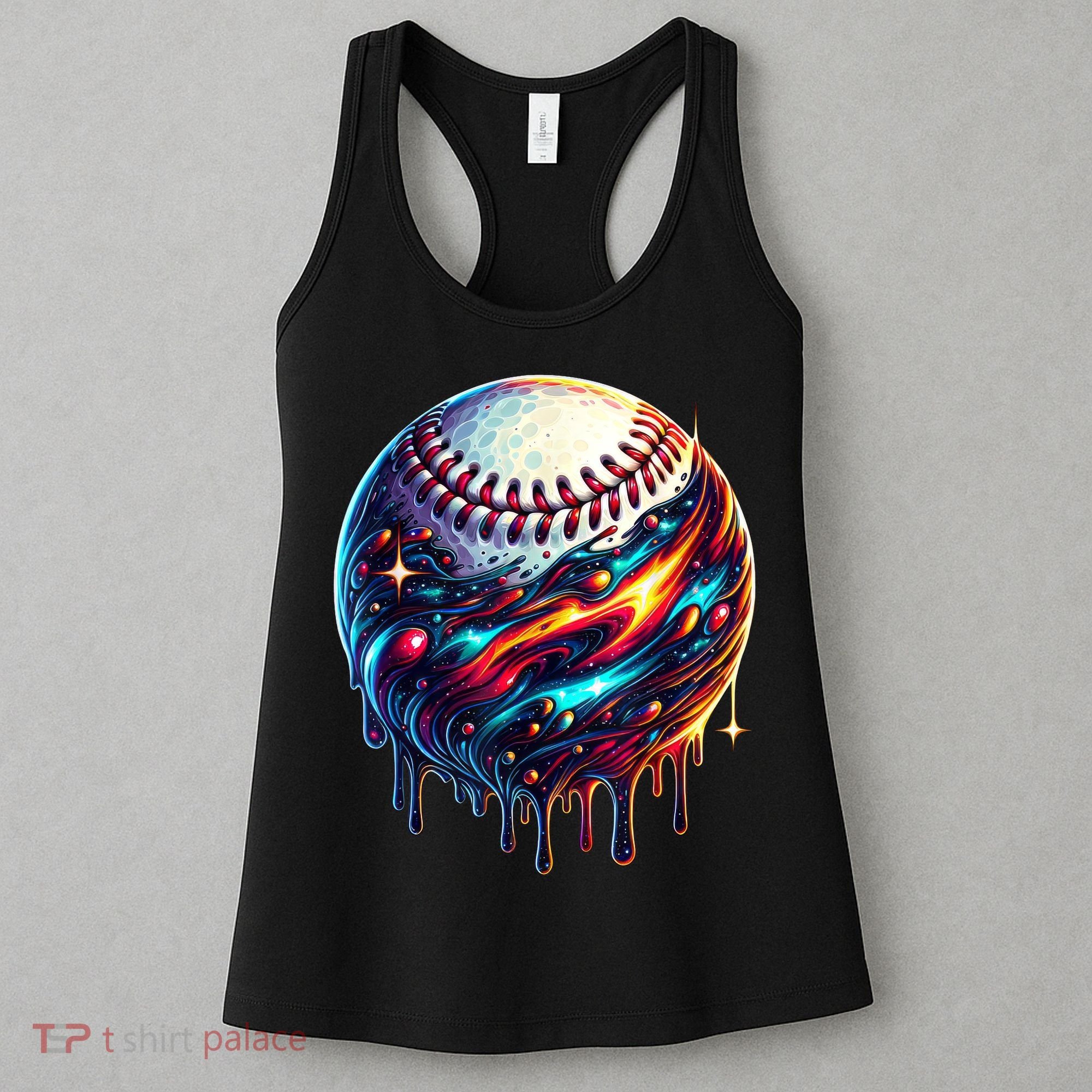 Baseball Planet Drip Baseball Drip Baseball Ice Cream Drip  Women's Tank Top