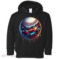 Baseball Planet Drip Baseball Drip Baseball Ice Cream Drip  Toddler Hoodie thumb 0