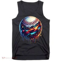 Baseball Planet Drip Baseball Drip Baseball Ice Cream Drip  Tank Top thumb 0