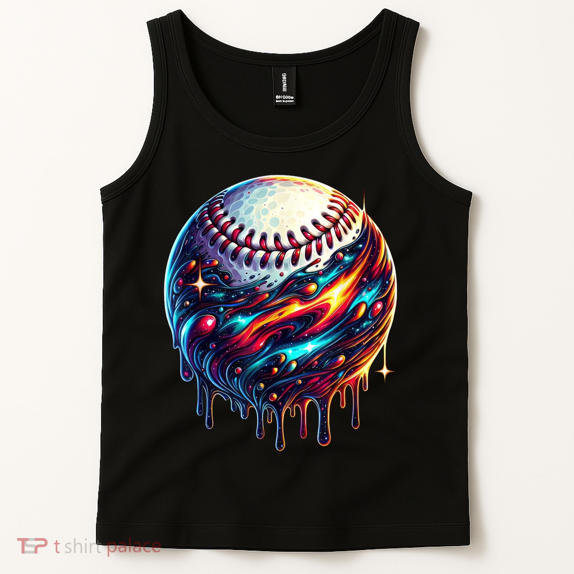 Baseball Planet Drip Baseball Drip Baseball Ice Cream Drip  Tank Top