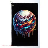 Baseball Planet Drip Baseball Drip Baseball Ice Cream Drip  Golf Towel thumb 0