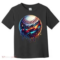 Baseball Planet Drip Baseball Drip Baseball Ice Cream Drip  Toddler T-Shirt thumb 0