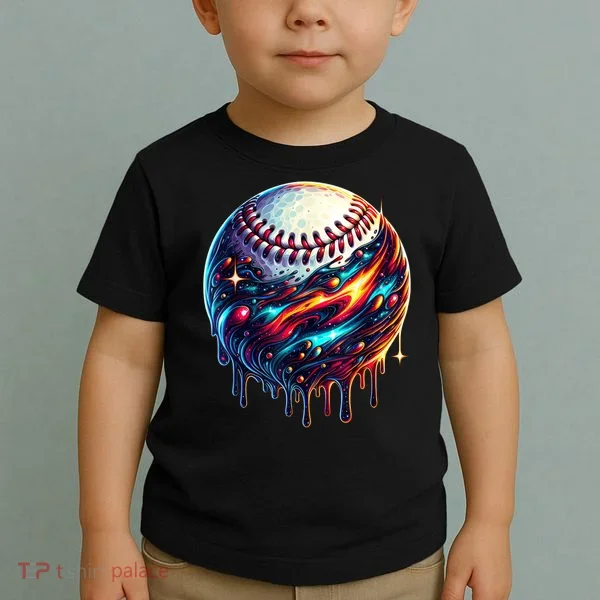 Baseball Planet Drip Baseball Drip Baseball Ice Cream Drip  Toddler T-Shirt