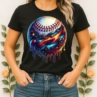 Baseball Planet Drip Baseball Drip Baseball Ice Cream Drip  Women's T-Shirt thumb 2