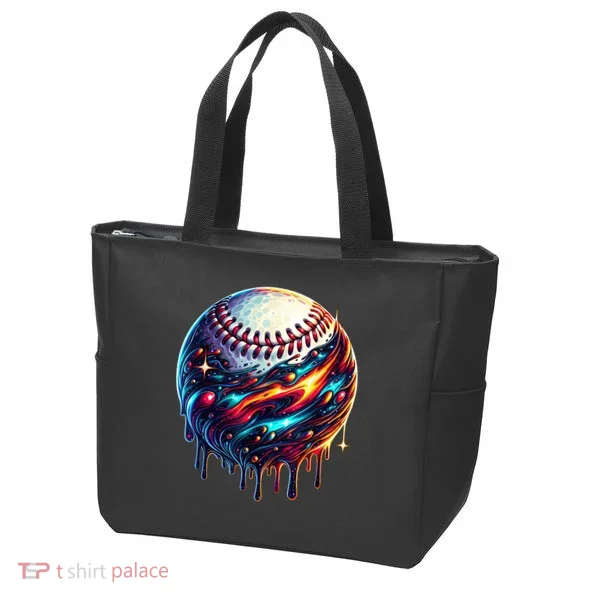 Baseball Planet Drip Baseball Drip Baseball Ice Cream Drip  Tote Bag