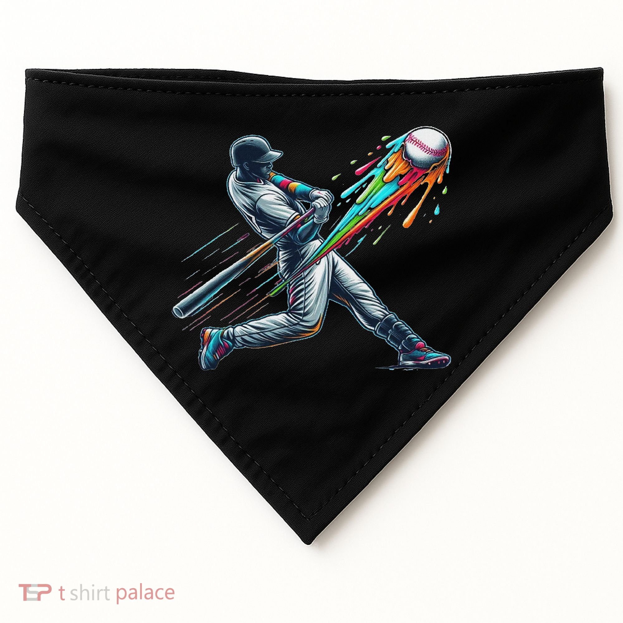Baseball Player Drip USA-Made Doggie Bandana