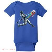 Baseball Player Drip Baby Bodysuit thumb 0