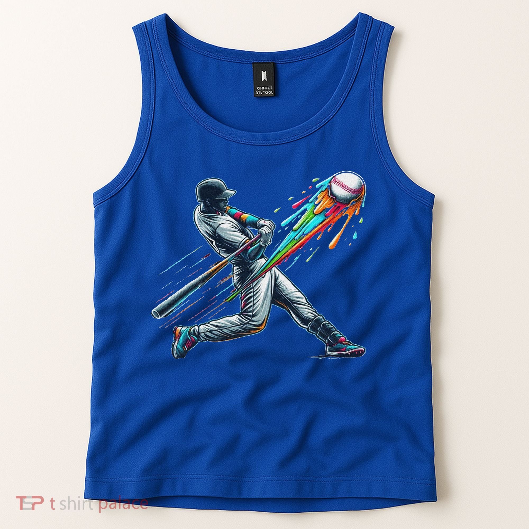 Baseball Player Drip Tank Top