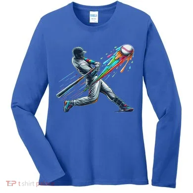 Baseball Player Drip Women's Long Sleeve Shirt