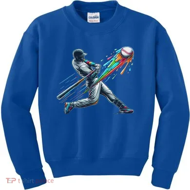 Baseball Player Drip Kids Sweatshirt