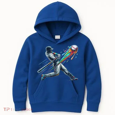 Baseball Player Drip Kids Hoodie