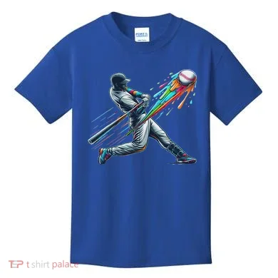Baseball Player Drip Kids T-Shirt