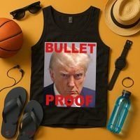 Bullet Proof Donald Trump 2024 Election Strong Tank Top thumb 4