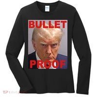 Bullet Proof Donald Trump 2024 Election Strong Women's Long Sleeve Shirt thumb 0