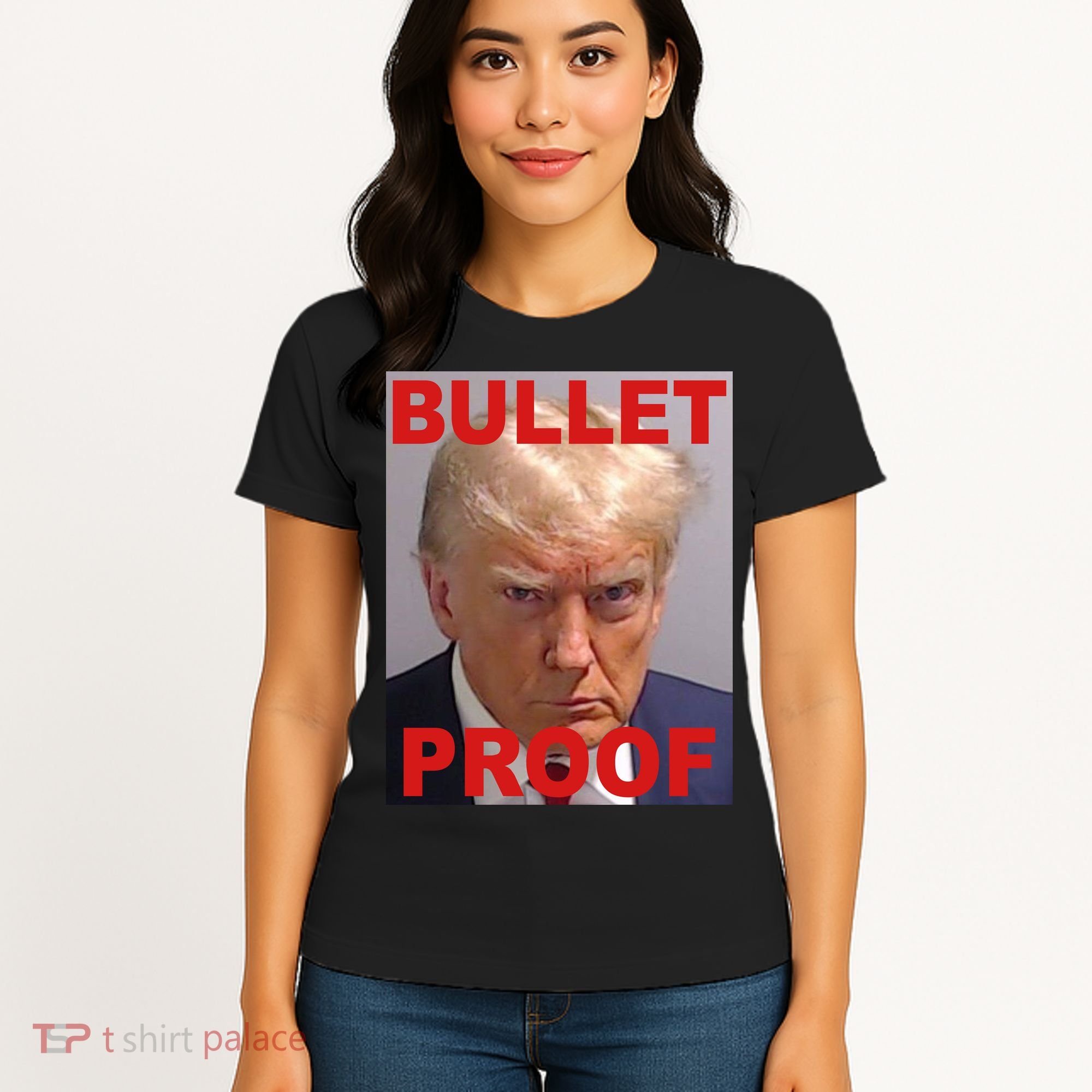 Bullet Proof Donald Trump 2024 Election Strong Women's T-Shirt