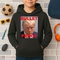 Bullet Proof Donald Trump 2024 Election Strong Kids Hoodie thumb 2