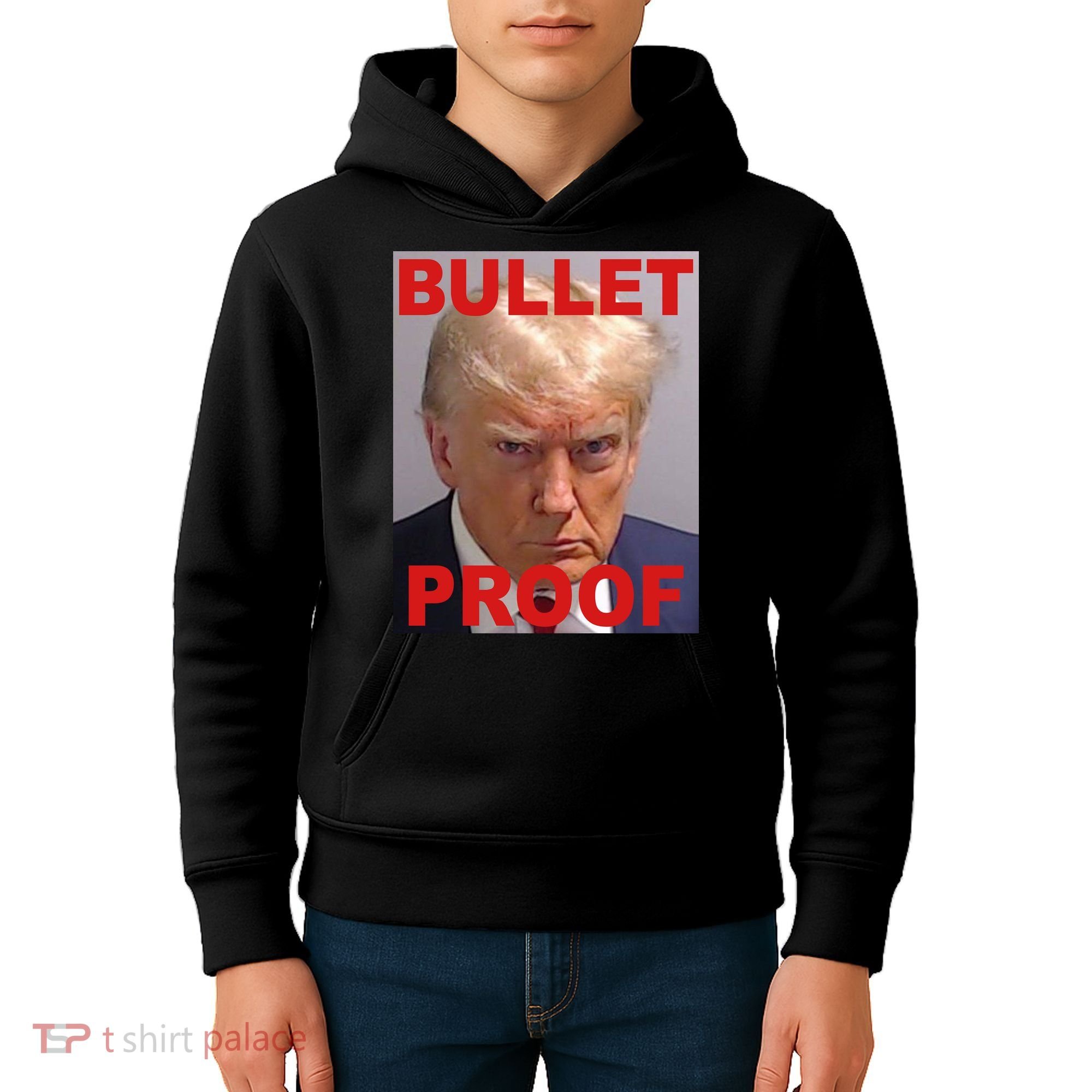 Bullet Proof Donald Trump 2024 Election Strong Kids Hoodie