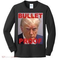 Bullet Proof Donald Trump 2024 Election Strong Kids Long Sleeve Shirt thumb 0