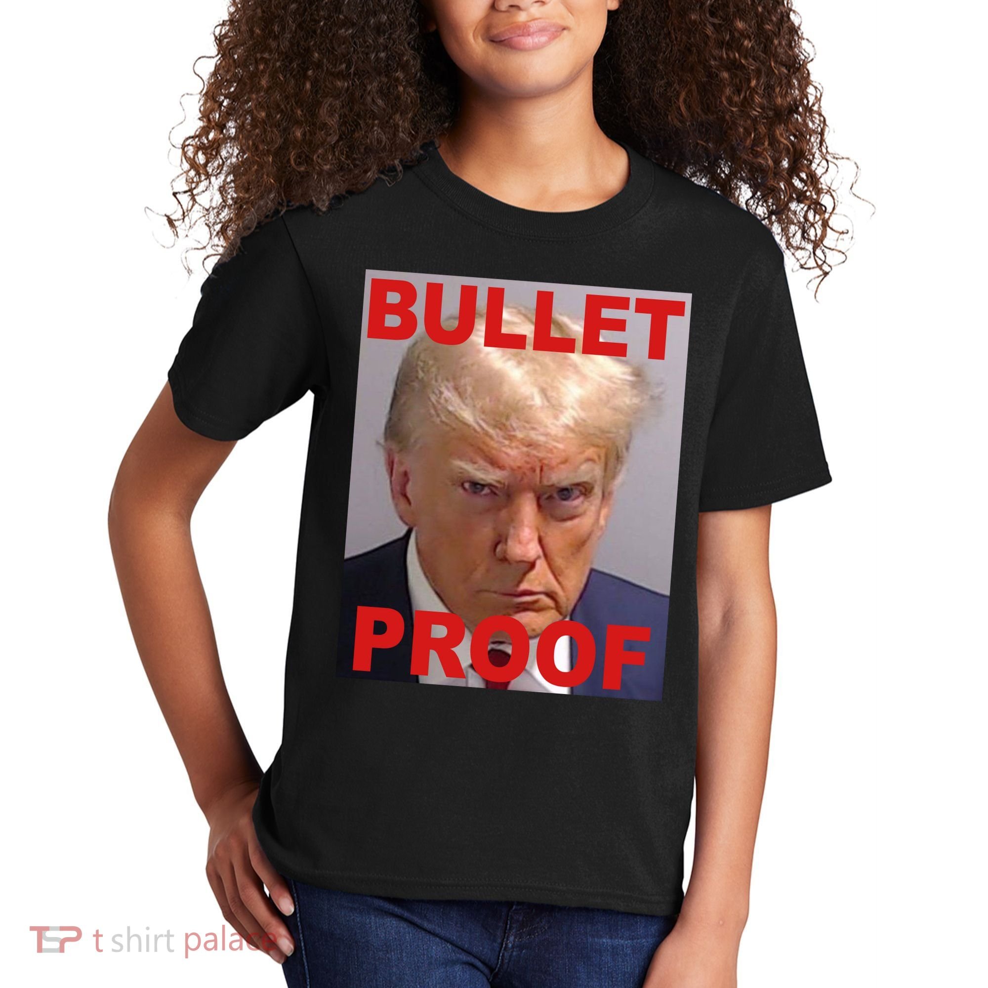 Bullet Proof Donald Trump 2024 Election Strong Kids T-Shirt