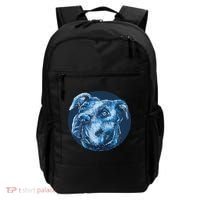 Blue Pitbull Dog Animal Portrait Cute Backpack thumb 0