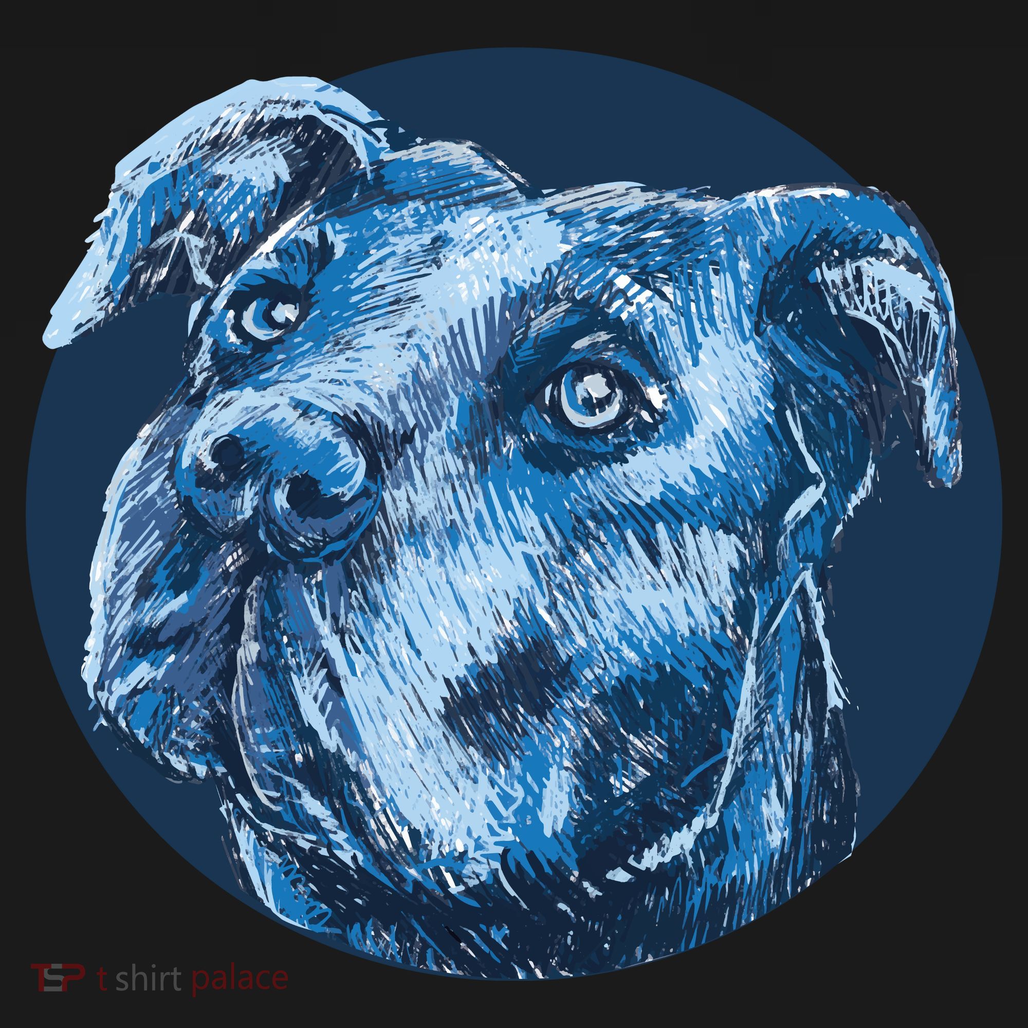 Blue Pitbull Dog Animal Portrait Cute Coaster