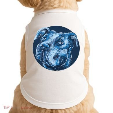 Blue Pitbull Dog Animal Portrait Cute Doggie Tank