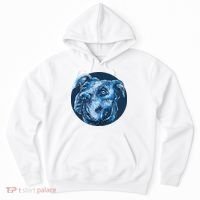 Blue Pitbull Dog Animal Portrait Cute Hoodie thumb 0
