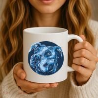 Blue Pitbull Dog Animal Portrait Cute Coffee Mug thumb 3