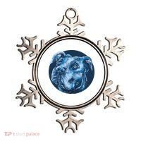 Blue Pitbull Dog Animal Portrait Cute Ornament thumb 0