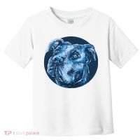 Blue Pitbull Dog Animal Portrait Cute Toddler T-Shirt thumb 0
