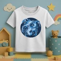 Blue Pitbull Dog Animal Portrait Cute Toddler T-Shirt thumb 3