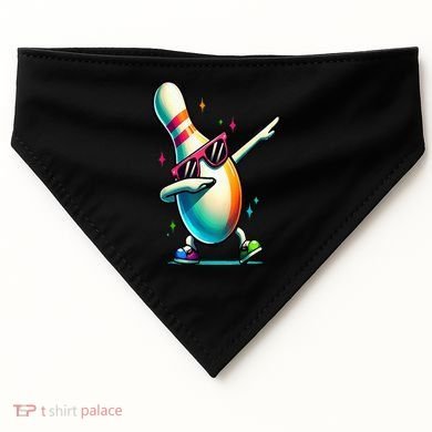 Bowling Pin Dabbing Sunglasses Bowler Player USA-Made Doggie Bandana