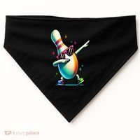 Bowling Pin Dabbing Sunglasses Bowler Player USA-Made Doggie Bandana thumb 0