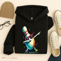 Bowling Pin Dabbing Sunglasses Bowler Player Hoodie thumb 4