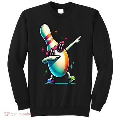 Bowling Pin Dabbing Sunglasses Bowler Player Sweatshirt