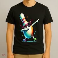 Bowling Pin Dabbing Sunglasses Bowler Player T-Shirt thumb 3