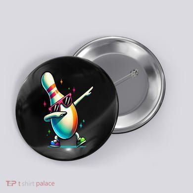 Bowling Pin Dabbing Sunglasses Bowler Player Button
