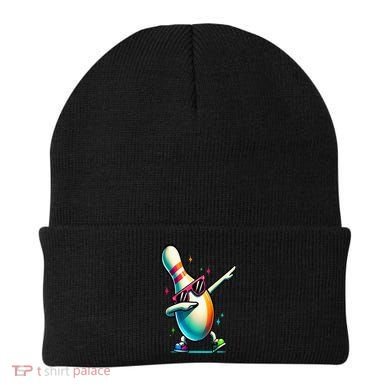 Bowling Pin Dabbing Sunglasses Bowler Player Beanie
