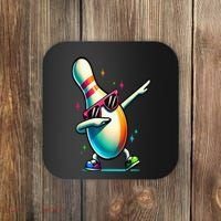 Bowling Pin Dabbing Sunglasses Bowler Player Coaster thumb 0