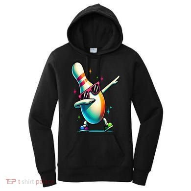 Bowling Pin Dabbing Sunglasses Bowler Player Women's Hoodie
