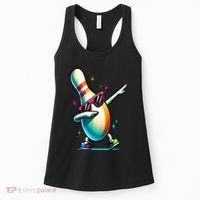 Bowling Pin Dabbing Sunglasses Bowler Player Women's Tank Top thumb 0