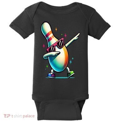 Bowling Pin Dabbing Sunglasses Bowler Player Baby Bodysuit