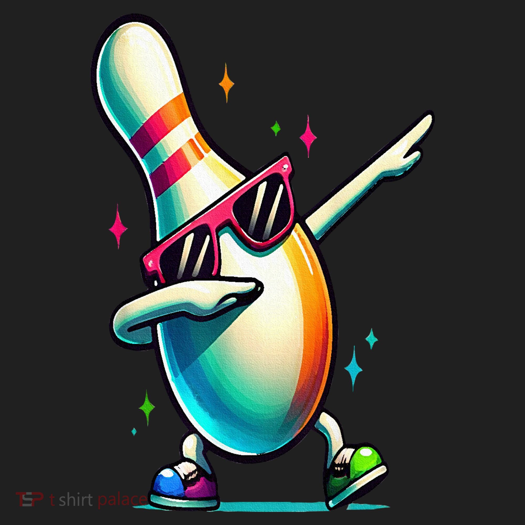 Bowling Pin Dabbing Sunglasses Bowler Player Hat