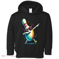 Bowling Pin Dabbing Sunglasses Bowler Player Toddler Hoodie thumb 0
