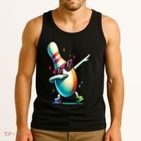 Bowling Pin Dabbing Sunglasses Bowler Player Tank Top thumb 3