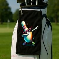 Bowling Pin Dabbing Sunglasses Bowler Player Golf Towel thumb 2