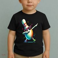 Bowling Pin Dabbing Sunglasses Bowler Player Toddler T-Shirt thumb 2