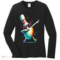 Bowling Pin Dabbing Sunglasses Bowler Player Women's Long Sleeve Shirt thumb 0