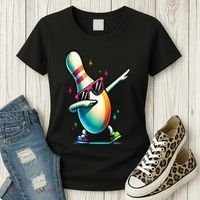 Bowling Pin Dabbing Sunglasses Bowler Player Women's T-Shirt thumb 3